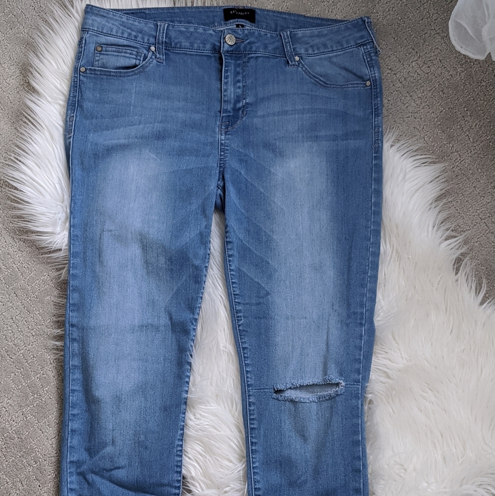 Celebrity Pink Light Wash Ankle Skinny Jeans